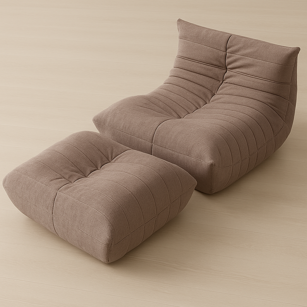 Sienna Cloud Single Sofa with a Footrest