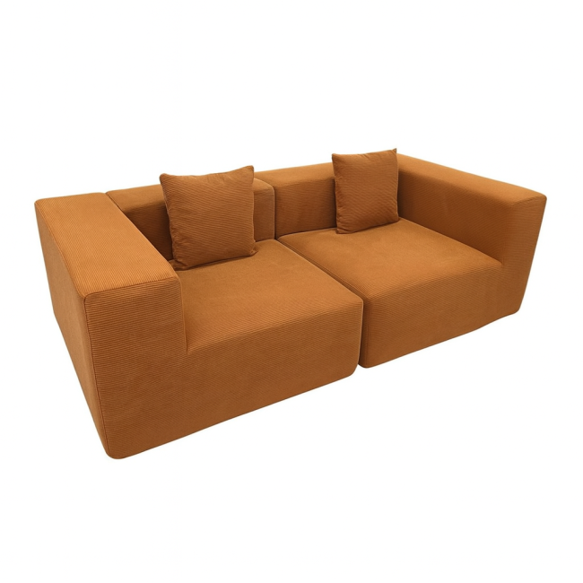 Amber Block Sofa, 220cm