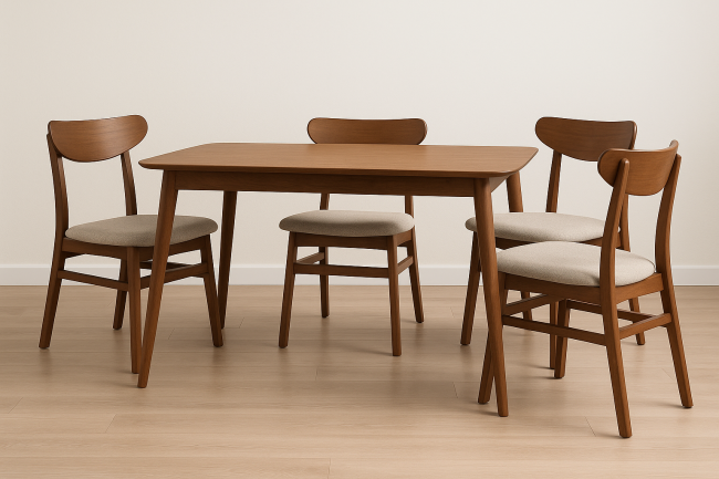 Lagom Dining Chair, Classic Curve, Walnut, Set of 2 - Image 2