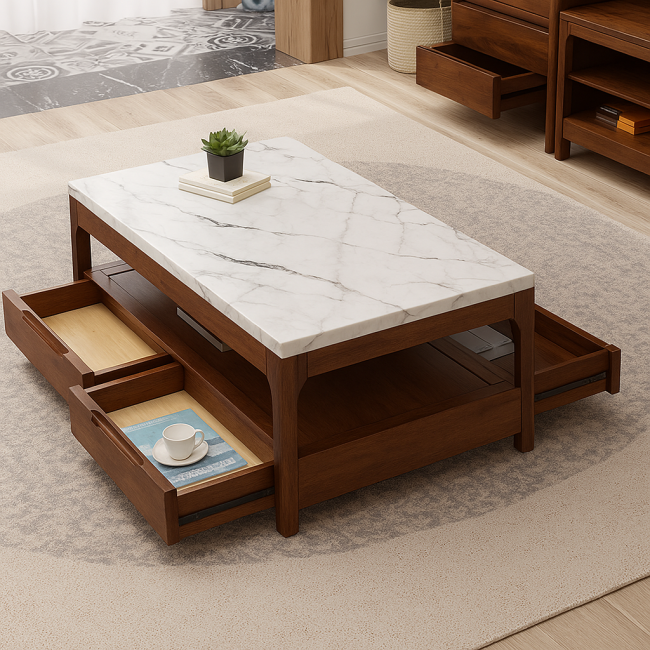 Lagom Alba Coffee Table, 120cm, Walnut - Image 2