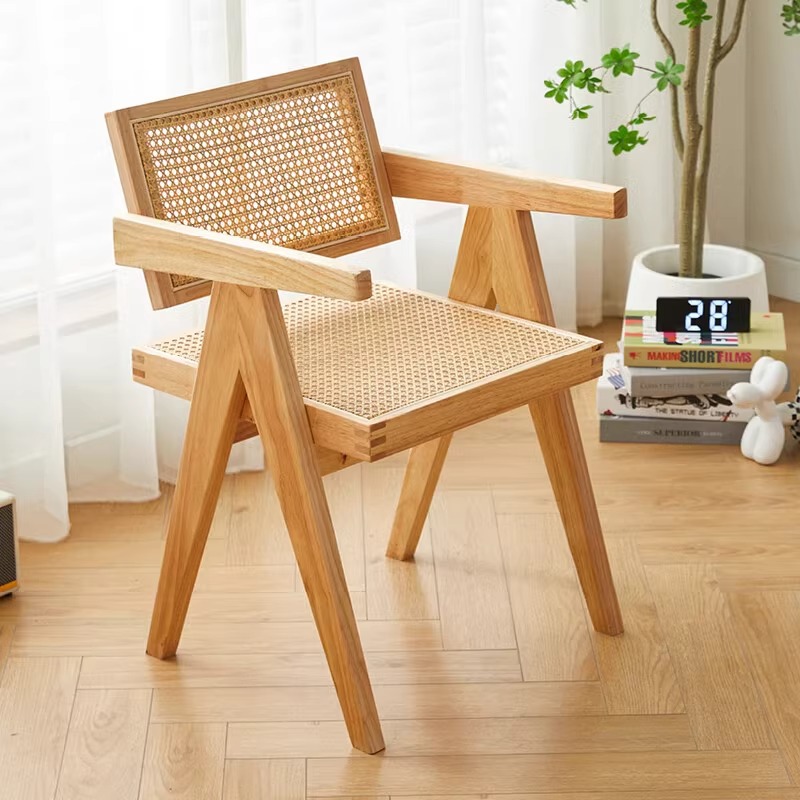 Lagom Rattan Dining Chair, Wood