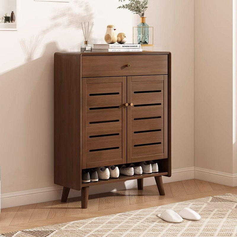 Lagom Breeze Shoe Cabinet, Two-door, Walnut