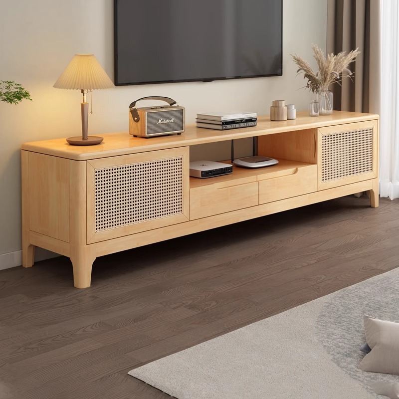 Lagom Rattan Entertainment Unit, 180cm, Wood