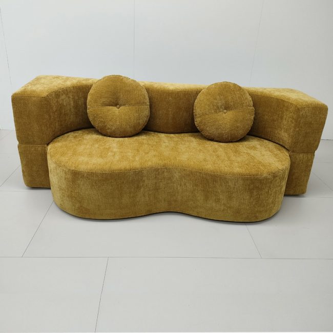 Pebble Sofa Bed, 200cm, yellow