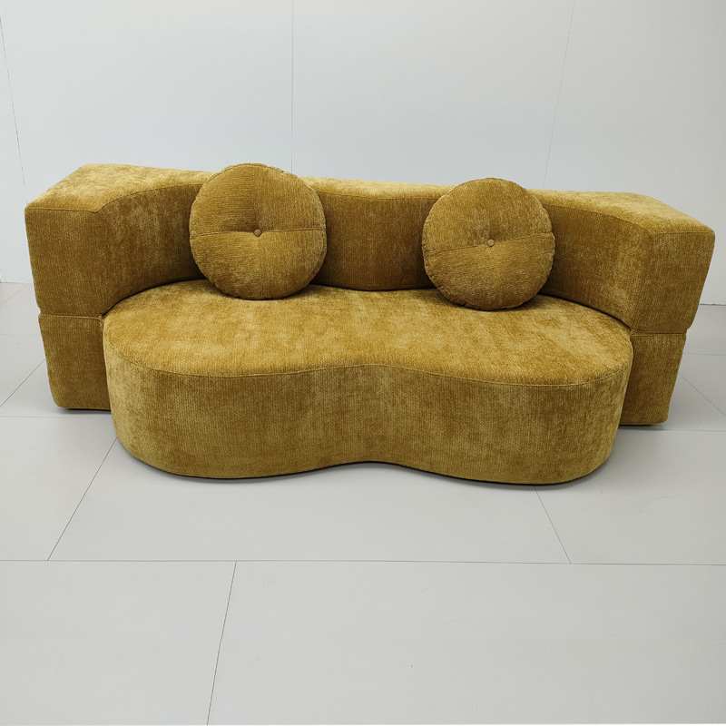 Pebble Sofa Bed, 200cm, yellow