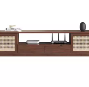 Lagom Rattan Entertainment Unit, 180cm, Walnut