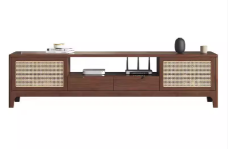 Lagom Rattan Entertainment Unit, 180cm, Walnut