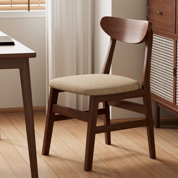 Lagom Dining Chair, Classic Curve, Walnut, Set of 2