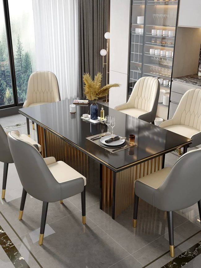 Vera Dinning Chair, Grey-white, Set of 2 - Image 2