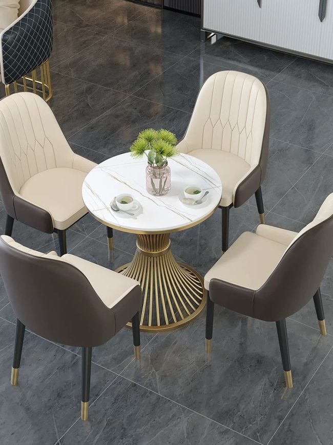 Vera Dinning Chair, Grey-white, Set of 2 - Image 3