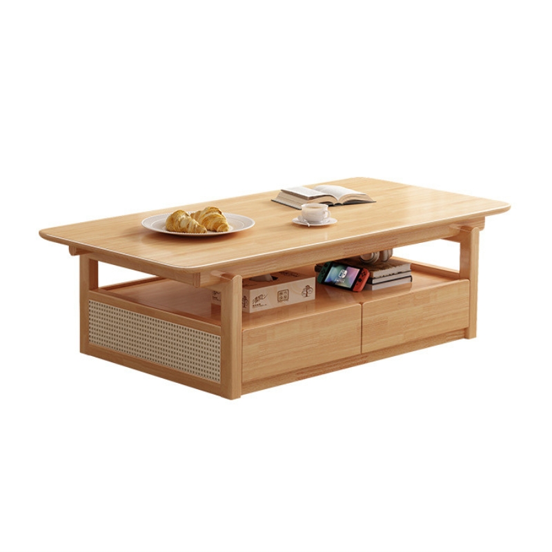 Lagom Rattan Coffee Table, 130cm, Wood