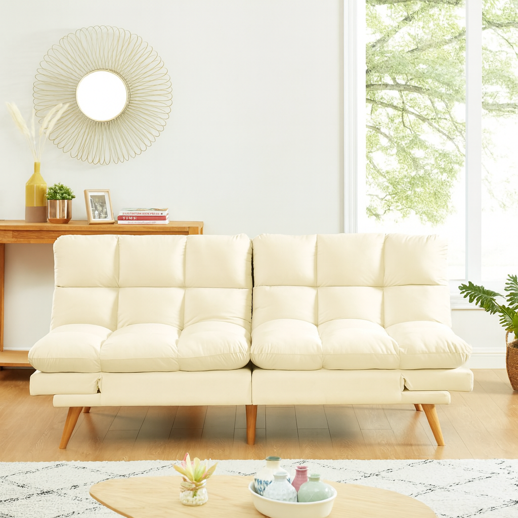 Lifely Buffy 3-Seater Velvet Sofa Bed