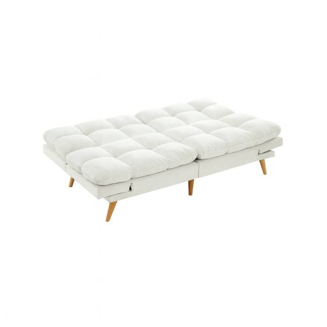 Lifely Buffy 3-Seater Velvet Sofa Bed - Image 5
