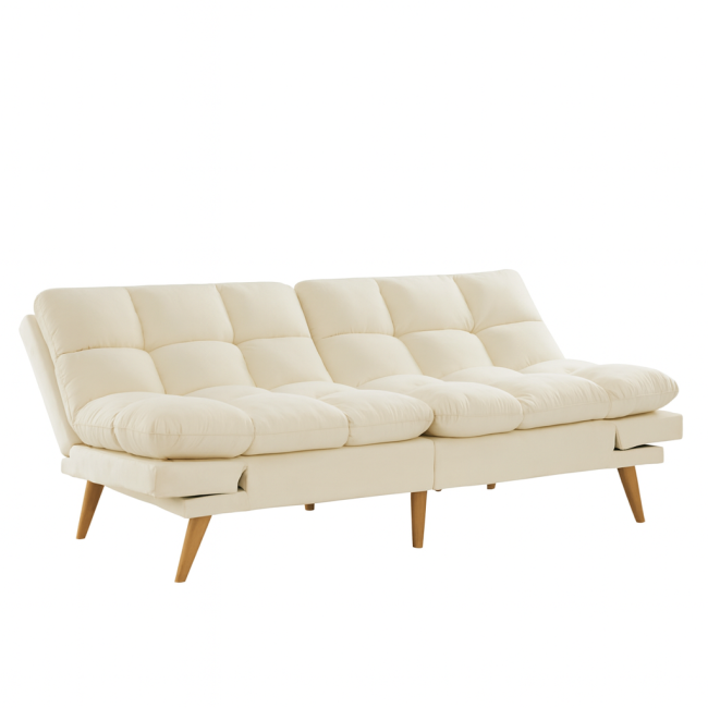 Lifely Buffy 3-Seater Velvet Sofa Bed - Image 4