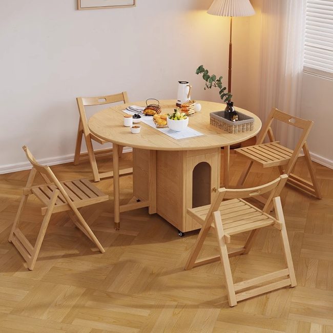 Birchstone Fold Round Dining Table - Image 2