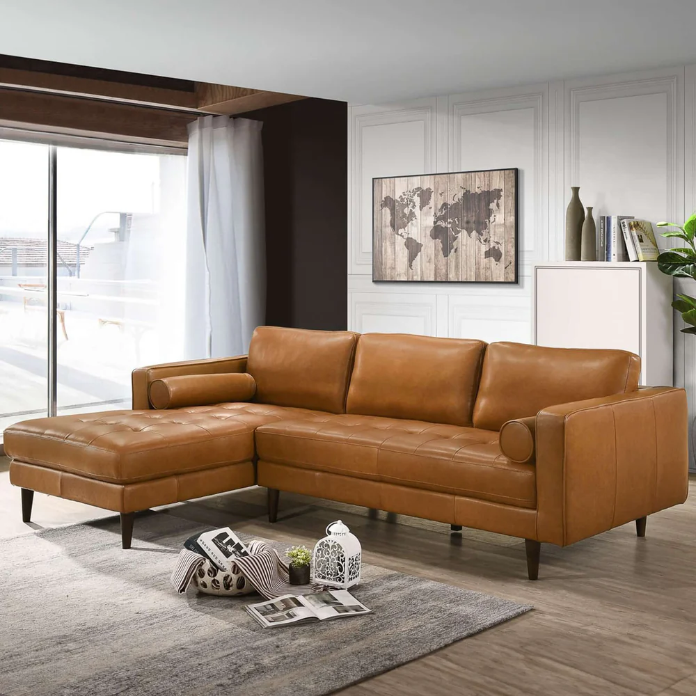 Chicago Modern Leather Sectional Sofa