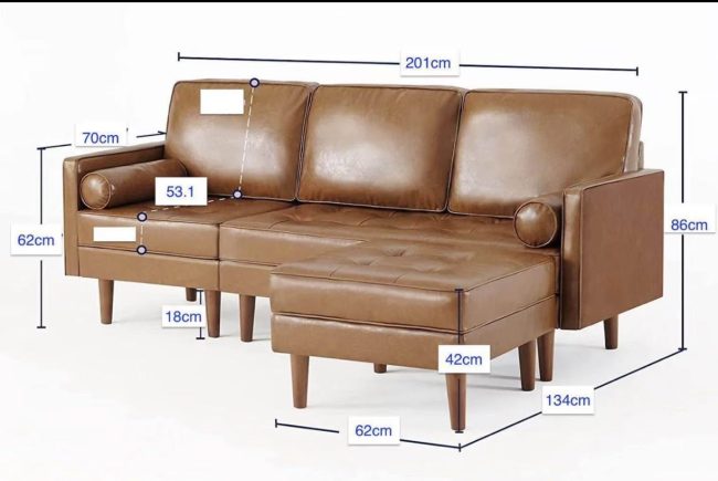 Chicago Modern Leather Sectional Sofa - Image 4