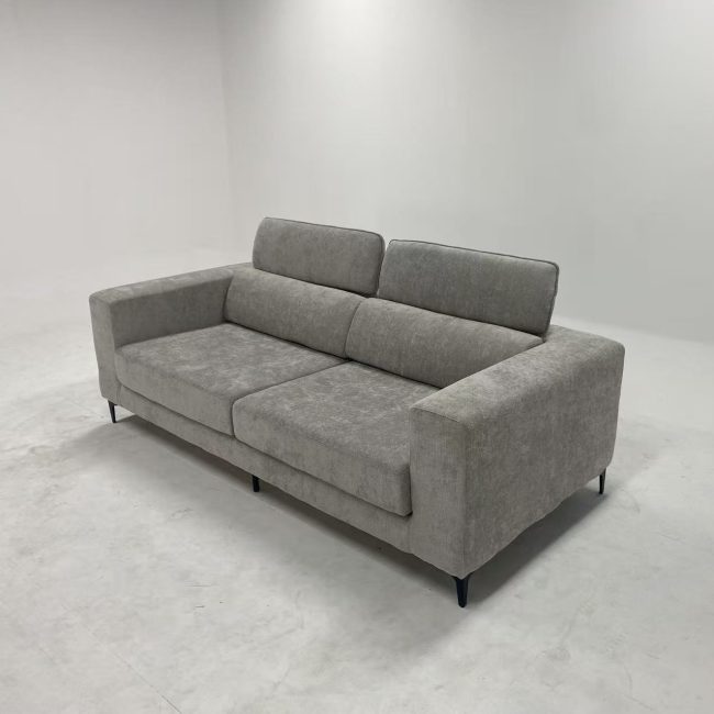 Oslo Modern Fabric Sofa, Grey - Image 3