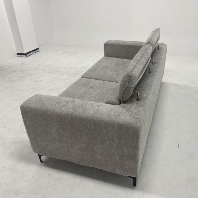 Oslo Modern Fabric Sofa, Grey - Image 4