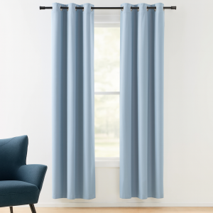 Amazon Room-Darkening Blackout Curtain Set with Grommets - 132 x 213cm, Light Blue, 2 Panels