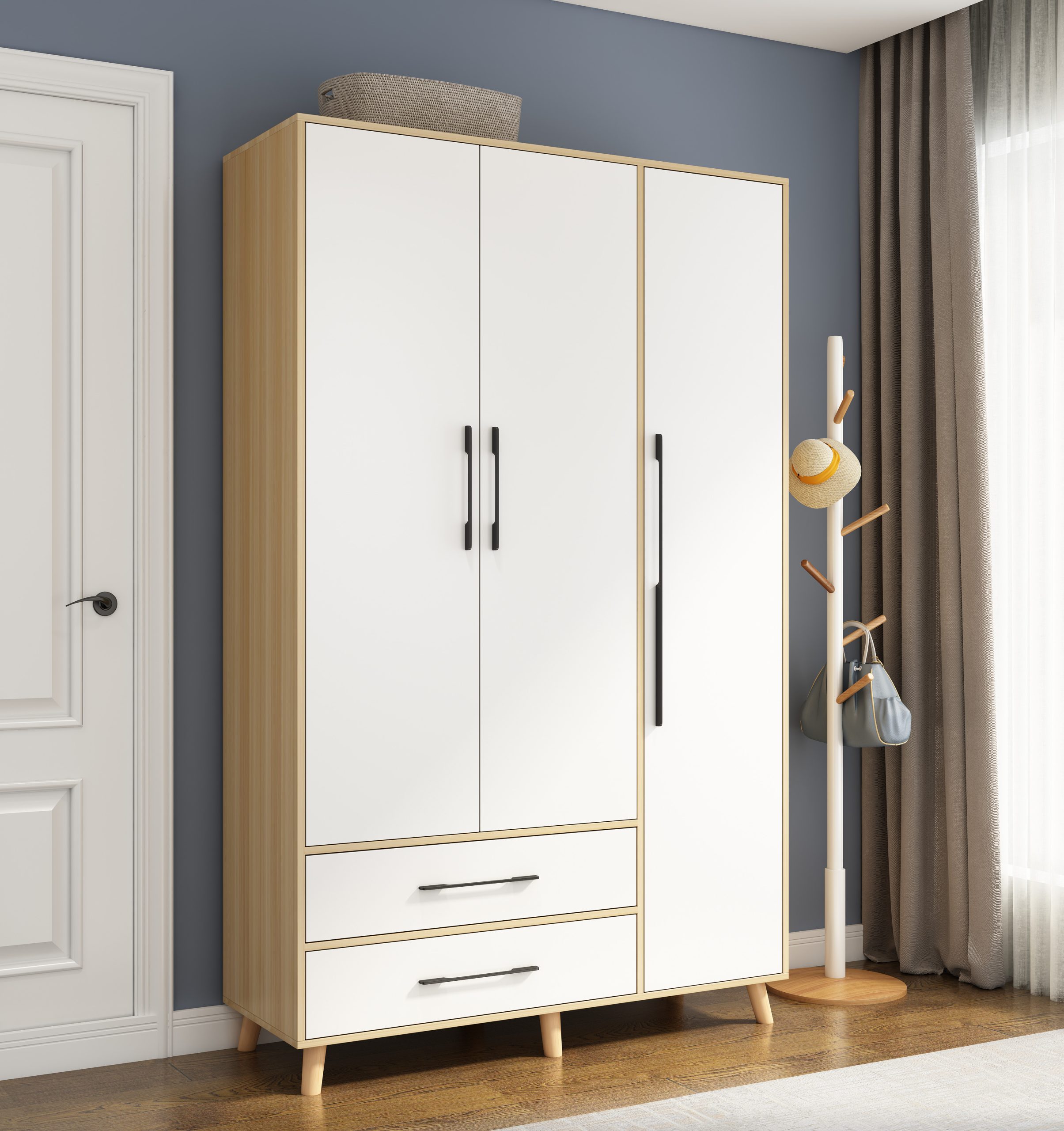 Nordic Edge Wardrobe, Three-door - Image 2