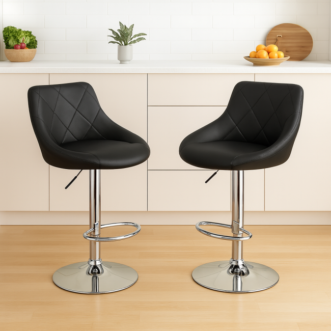 Eira Adjustable Bar Stool, Set of 2 - Image 2