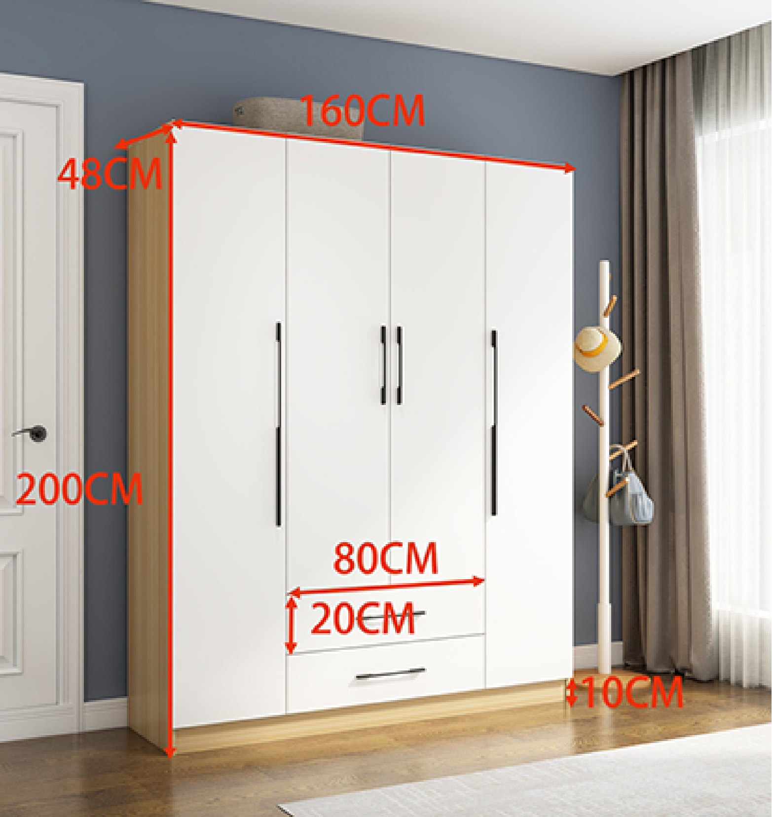 Nordic Edge Wardrobe, Four-door - Image 4