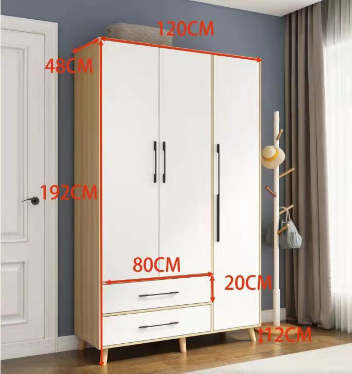 Nordic Edge Wardrobe, Three-door - Image 4
