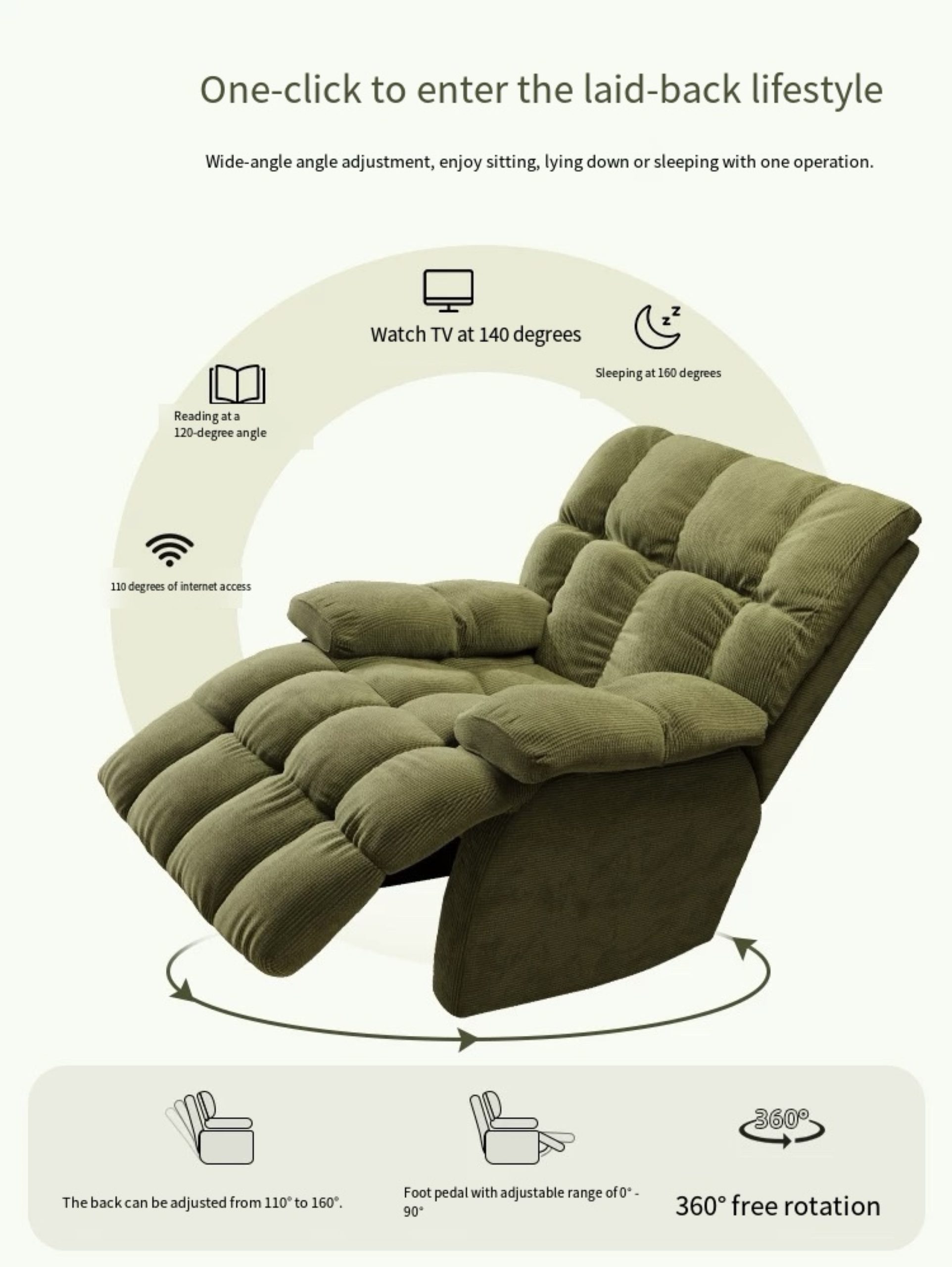 Mossy Cloud Recliner - Image 5