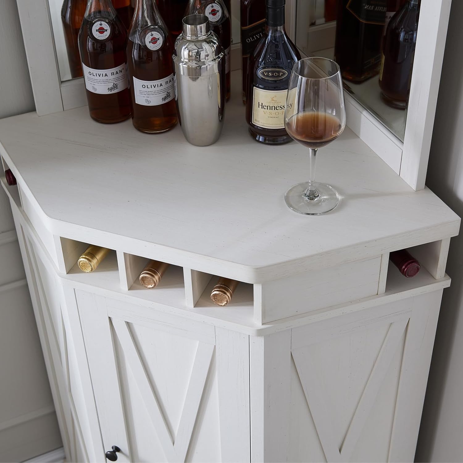 Hampton Cove Corner Bar Cabinet - Image 4