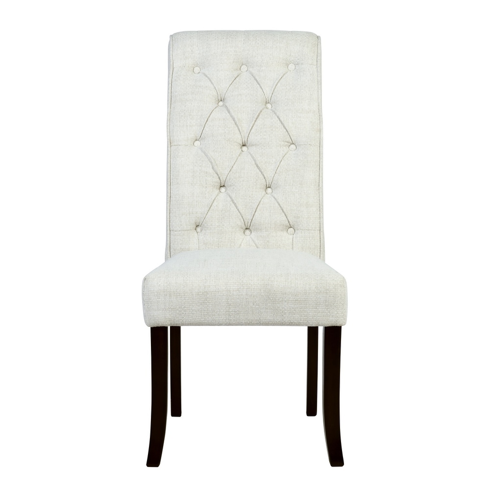 Cambridge Fabric Upholstered Solid Wood Dining Chair – Set of 2 - Image 4