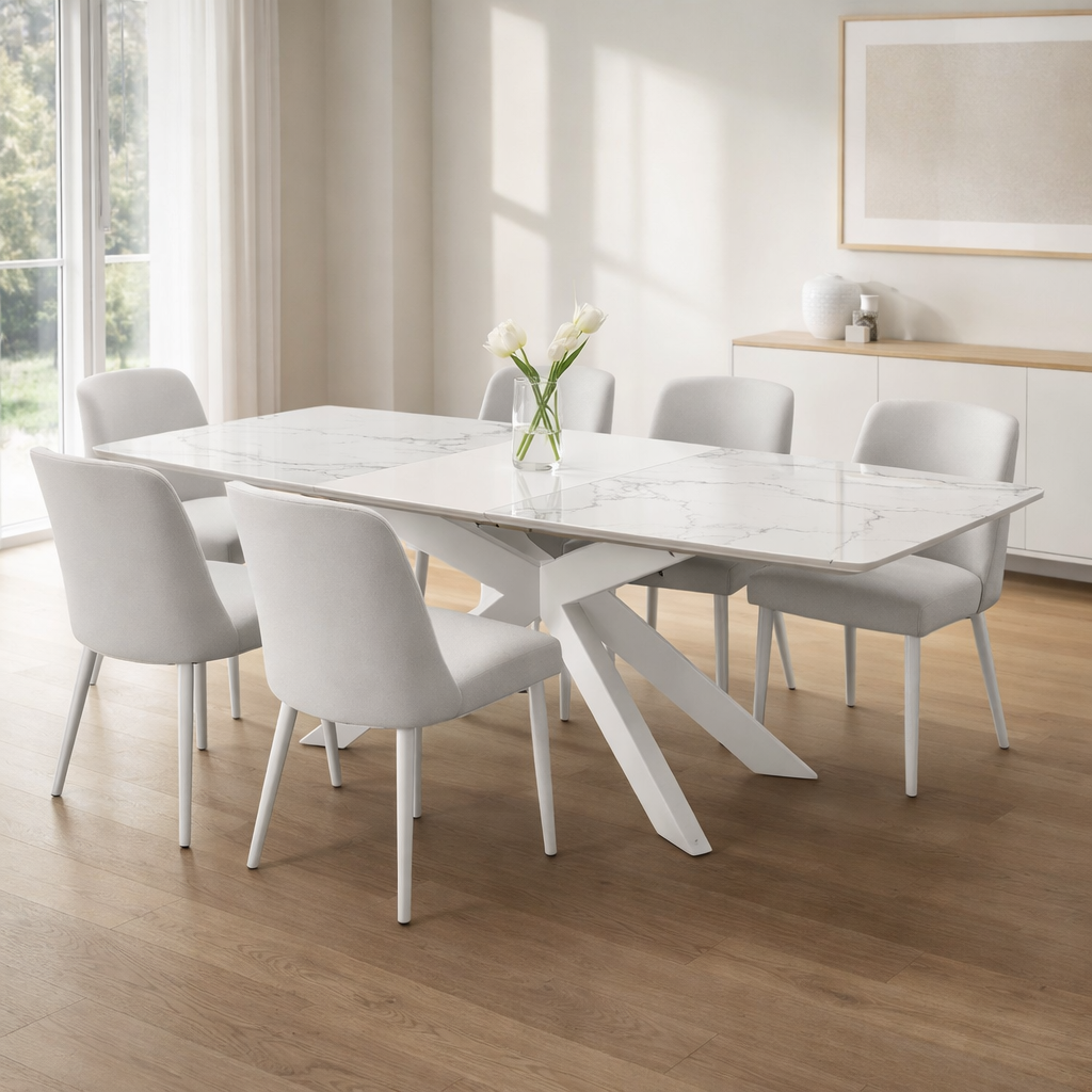 Elysian Extendable Glass Table