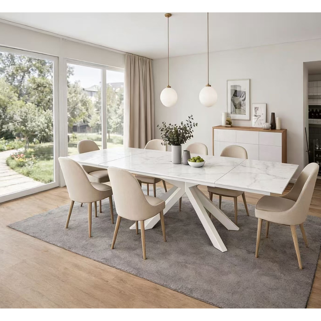 WideSpan Extendable Glass Table